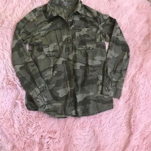 Camo button up